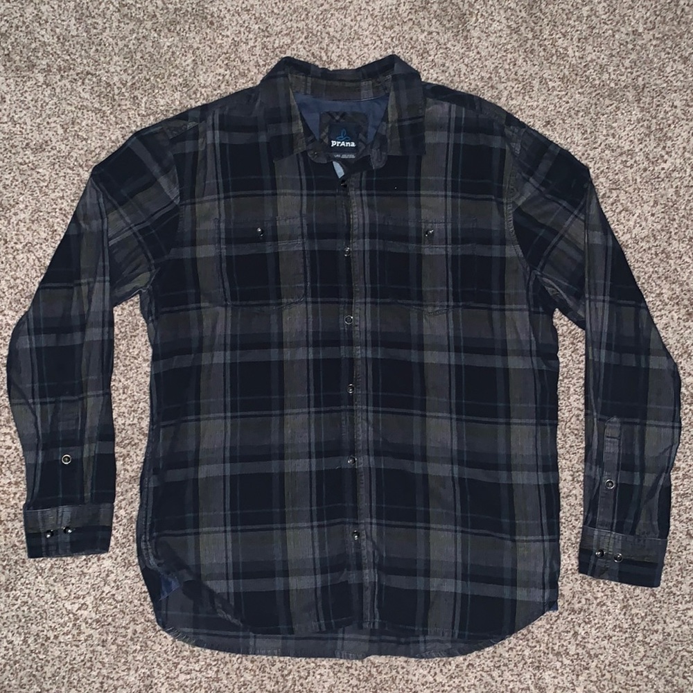 Prana Men’s “Dooley” plaid button down - XL